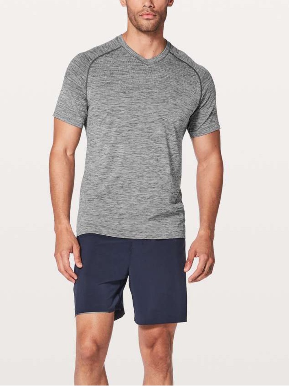 Lululemon Metal Vent Tech Short Sleeve V-Neck Workout Gray Shirt - Men’s Small